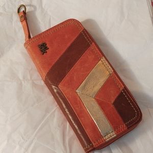 The Sak Distressed Leather Long Slim Wallet
